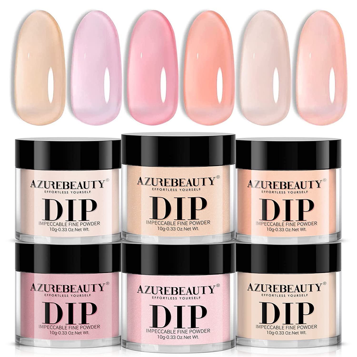 AZUREBEAUTY Tender Angel 6Pcs Dipping Powder Set