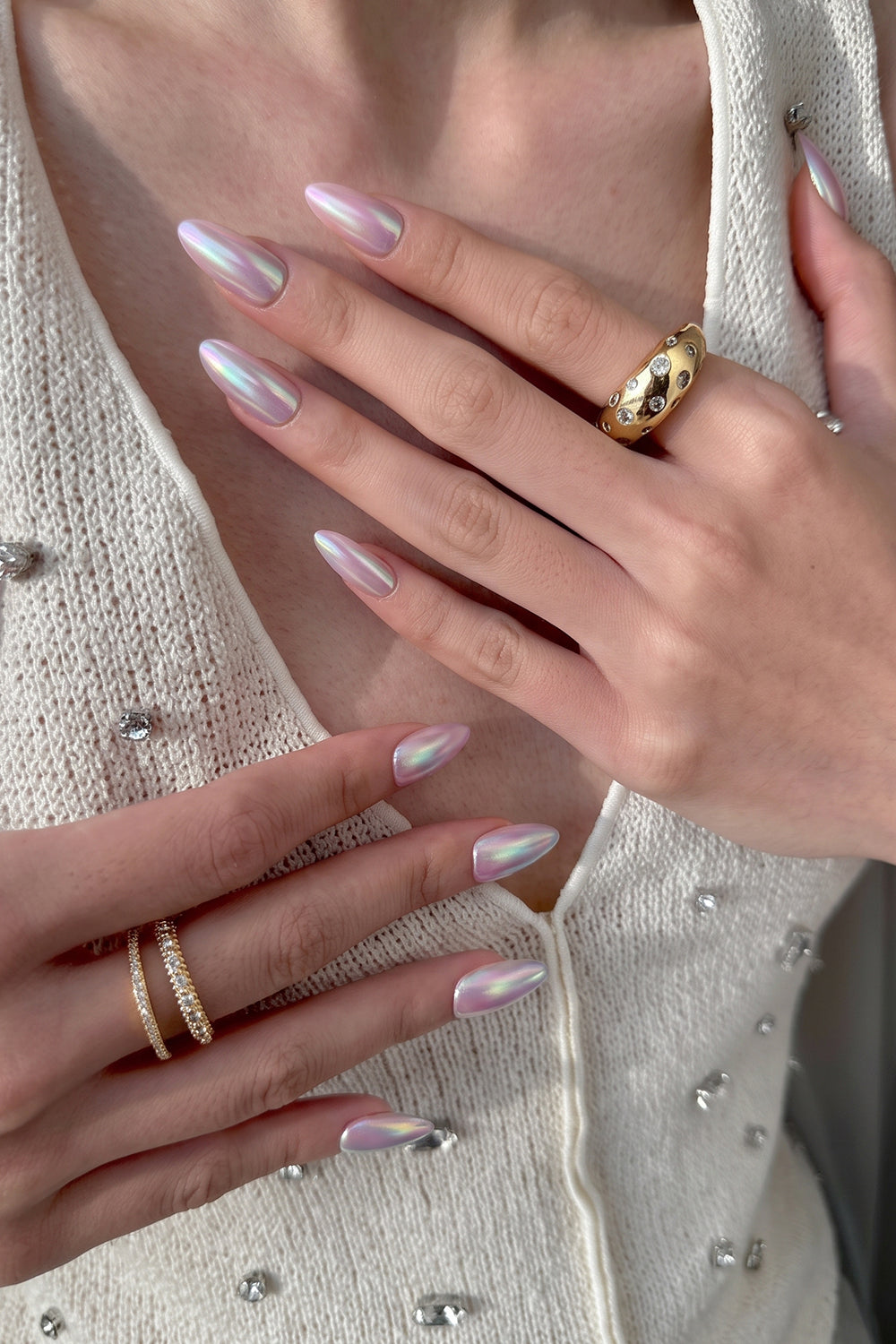 Aurora Blush Press On Nails - Short Almond