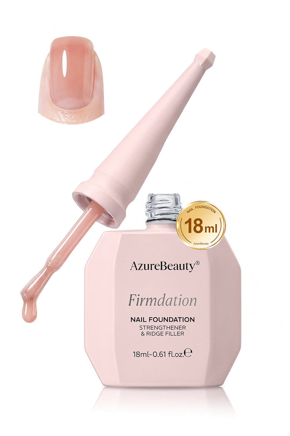 Peach Pink Nail Strengthener for Weak & Damaged 18ml