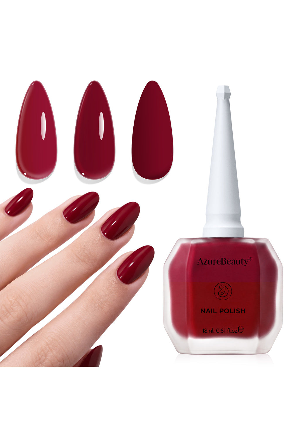 Burgundy Red Nail Polish 18ml
