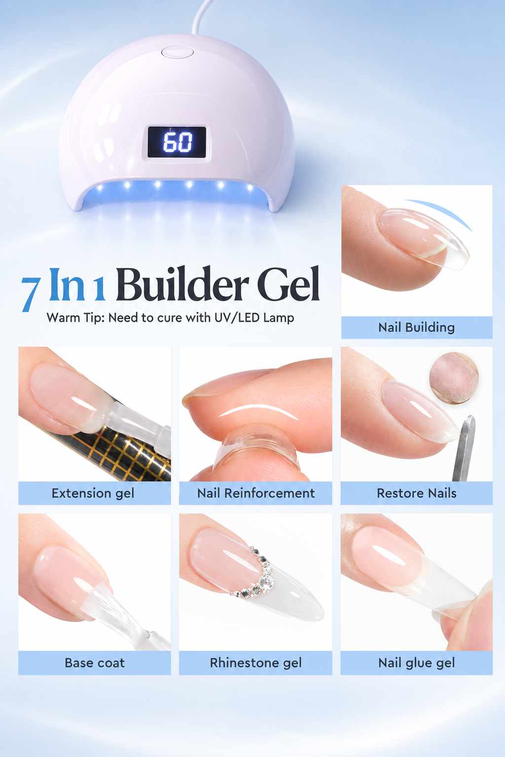 7-in-1 Builder Nail Gel Strength-Clean