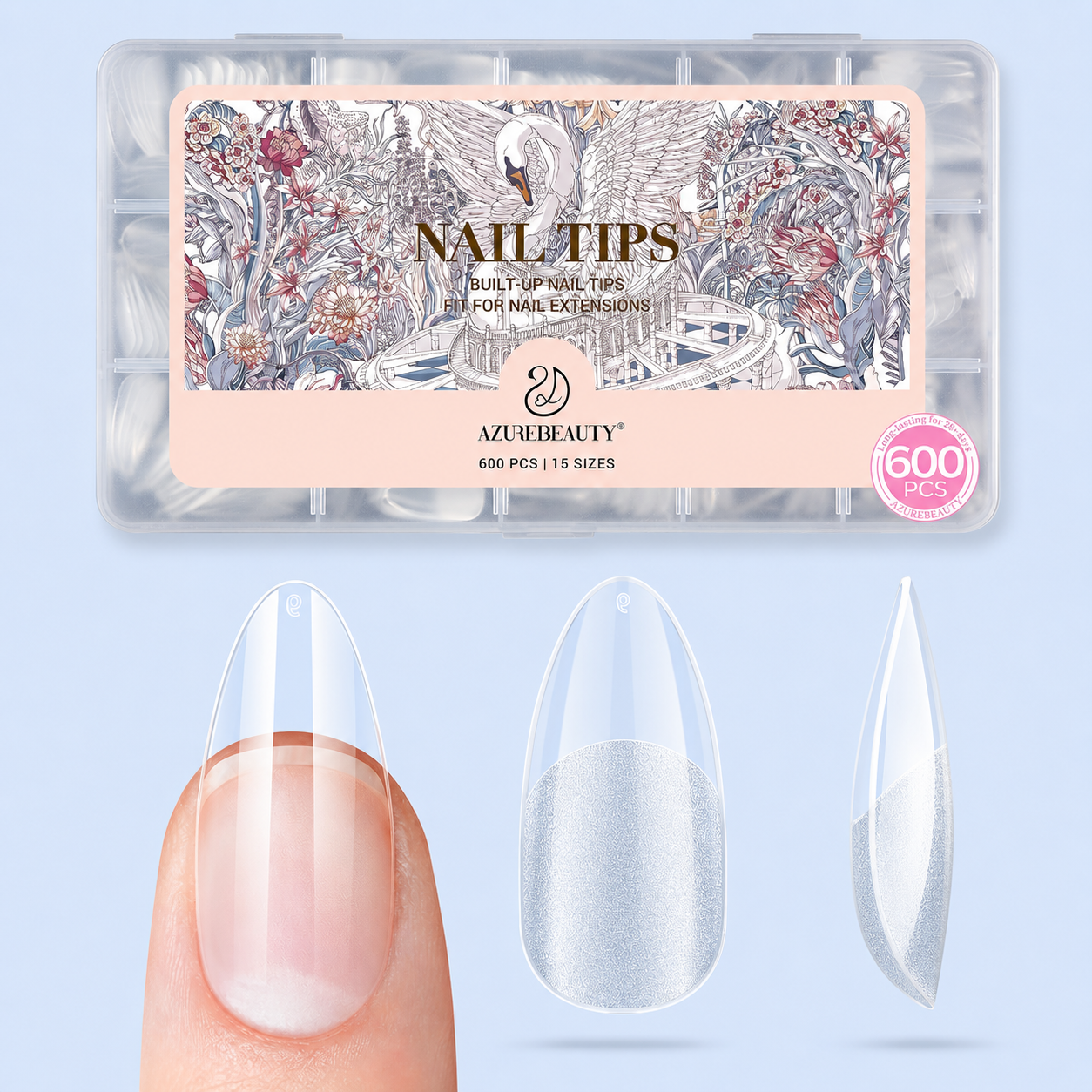 600pcs Medium Almond Nail Tips