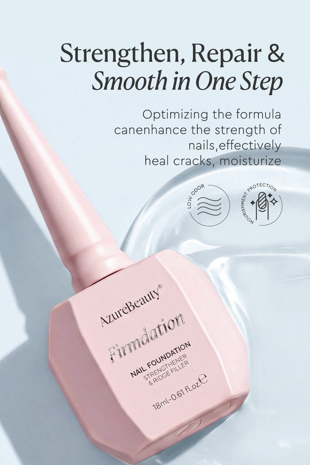 Clear Nail Strengthener for Weak & Damaged 18ml
