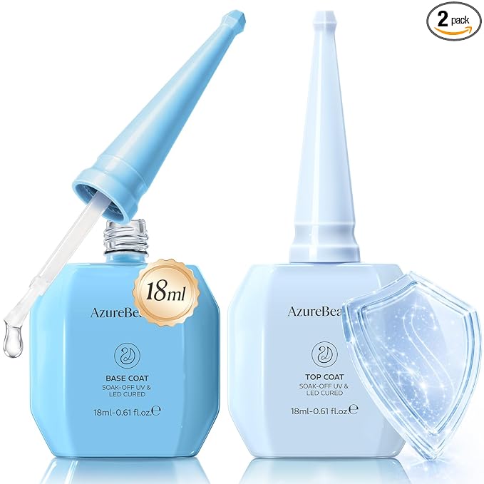 Base & Top Coat Gel Set-18ml Large Capacity