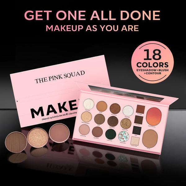 The Pink Squad 10-Shade 5-in-1 Baked Eyeshadow & Face Makeup Palette