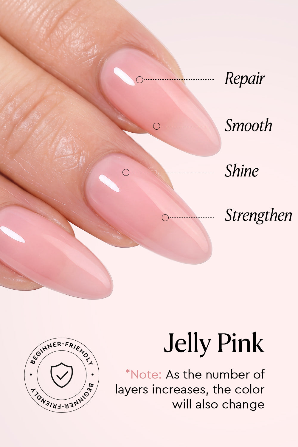 Pink Nail Strengthener for Weak & Damaged 18ml