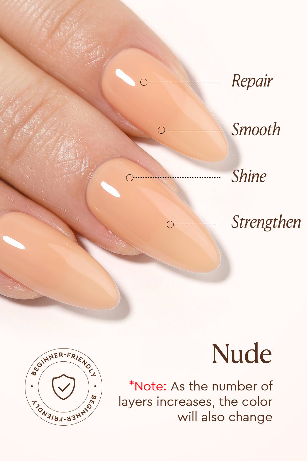Nude Nail Strengthener for Weak & Damaged 18ml