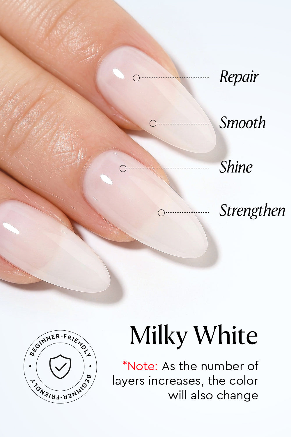White Nail Strengthener for Weak & Damaged 18ml