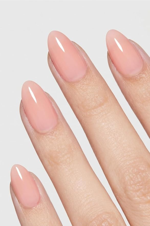 Soft Nude Peach Press On Nails – Short Almond