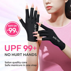 The Pink Squad UV Nail Lamp for Gel Polish with Protective Gloves - Fast Curing 48W LED Nail Dryer for Professional & Home Manicure