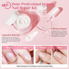 Nail Repair Kit Transparent Crystal for Broken Cracked Split Weak Nails