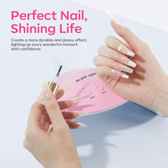 The Pink Squad UV Nail Lamp for Gel Polish with Protective Gloves - Fast Curing 48W LED Nail Dryer for Professional & Home Manicure