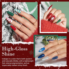 Christmas Silver Green Red - 31Pcs Dip Powder Nail Starter Kit