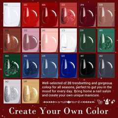 Christmas Silver Green Red - 31Pcs Dip Powder Nail Starter Kit