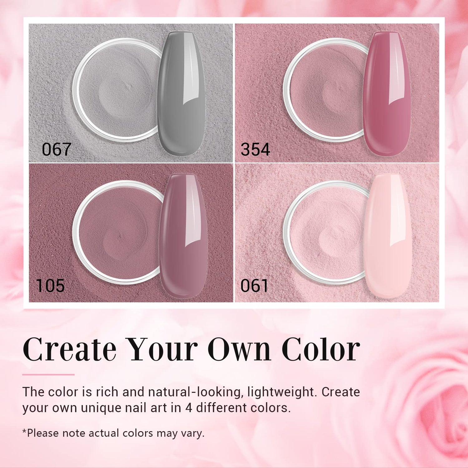 Classic Pink - 12Pcs Dip Powder Nail Kit Starter Kit