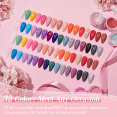 All Color Series - 42Pcs Dip Powder Nail Kit Starter Kit