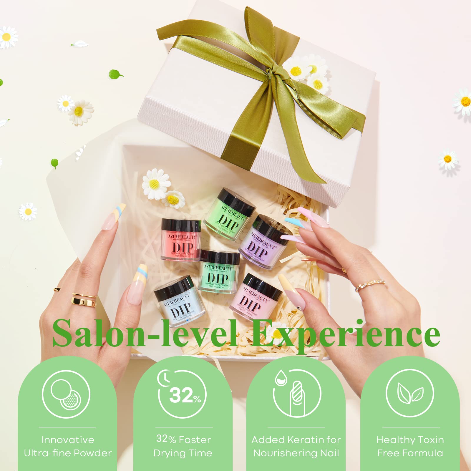 Misty Forest - 42Pcs Dip Powder Nail Kit Starter Kit