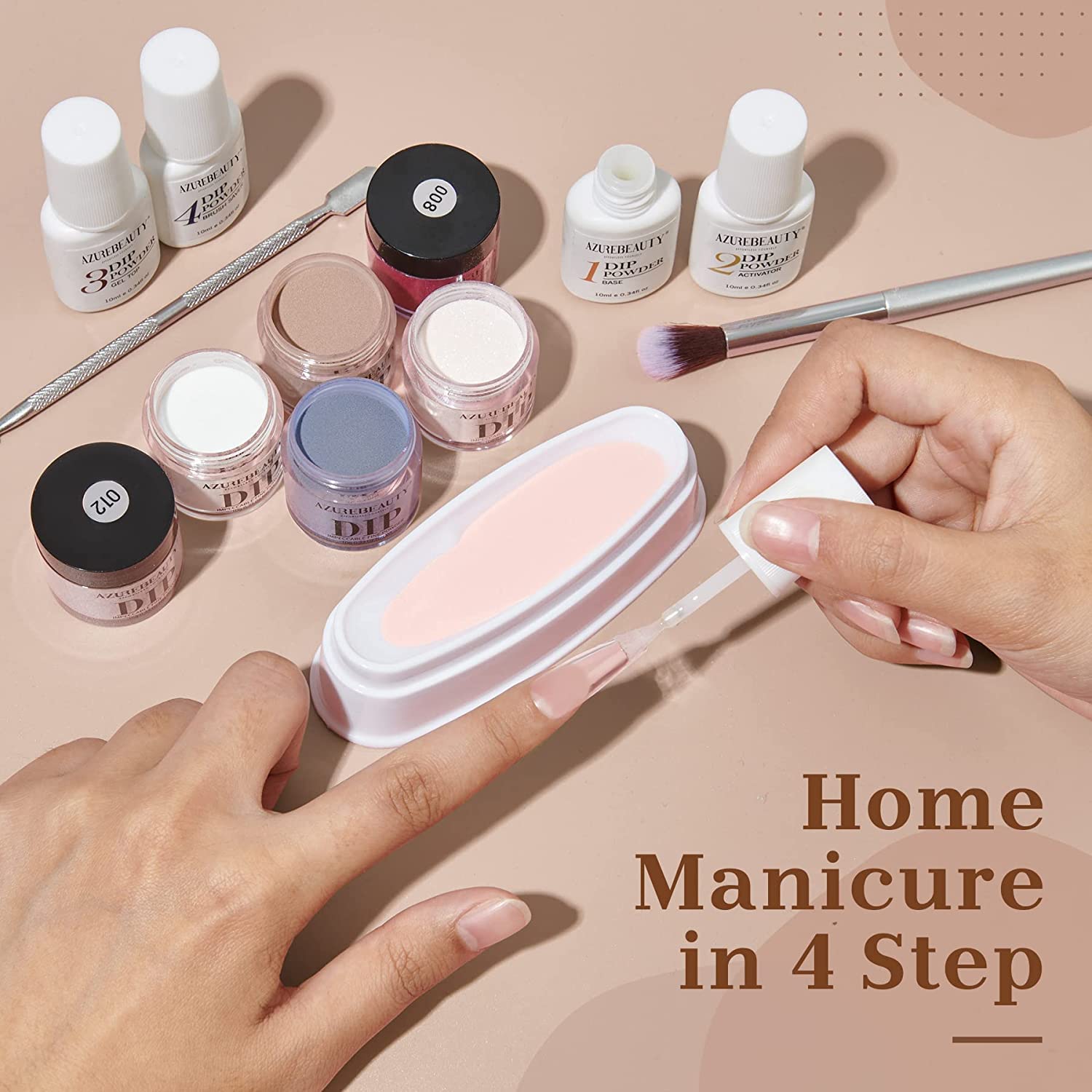 Misty Forest - 42Pcs Dip Powder Nail Kit Starter Kit