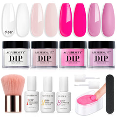 Pastel Collection - 12Pcs Dip Powder Nail Kit Starter Kit