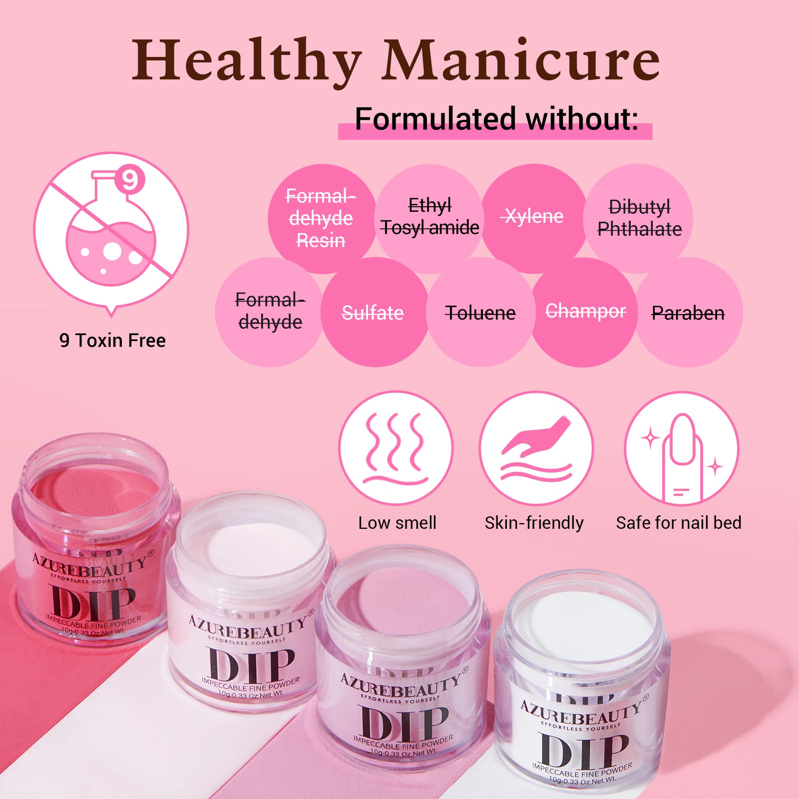 Pastel Collection - 12Pcs Dip Powder Nail Kit Starter Kit