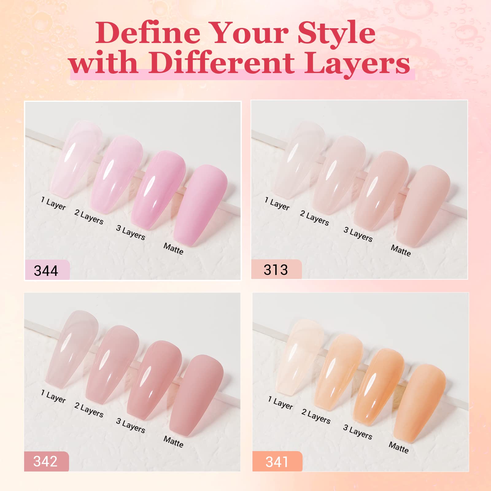 Latte Art - 12Pcs Dip Powder Nail Kit Starter Kit