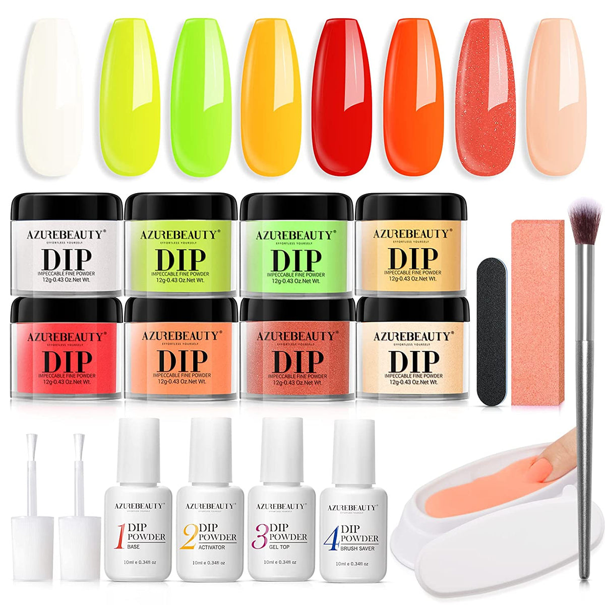 Summer Day - 18Pcs Dip Powder Nail Kit Starter Kit