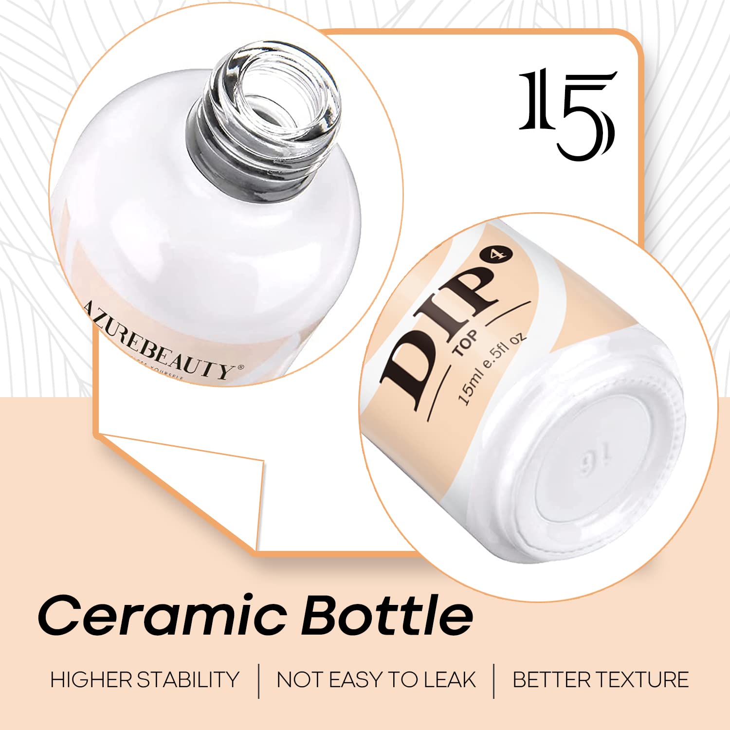 8Pcs Dipping Powder Liquid Set 15ml Base&Top coat with Activator