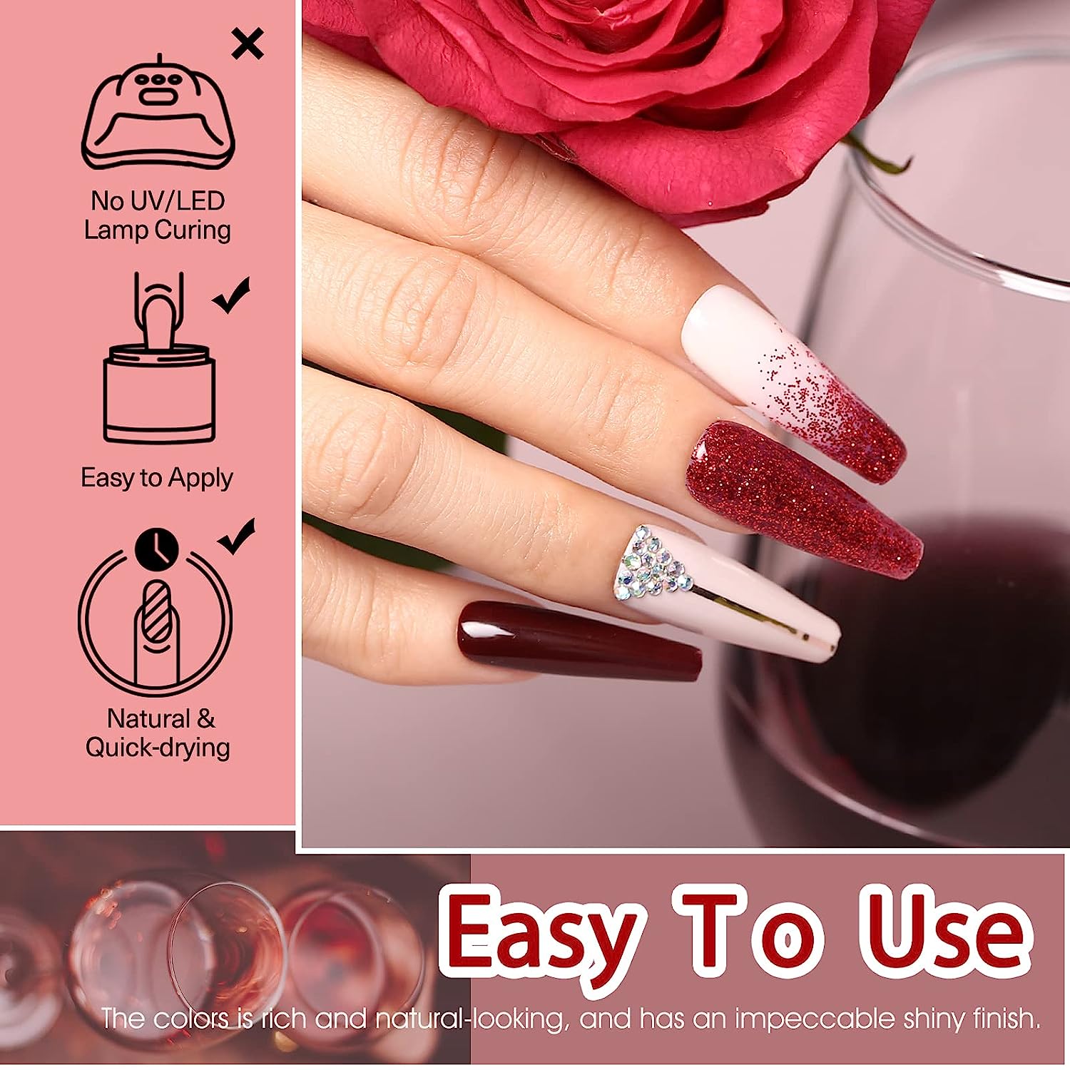 AZUREBEAUTY Noble Style 29Pcs Dip Powder Nail Kit Starter Kit