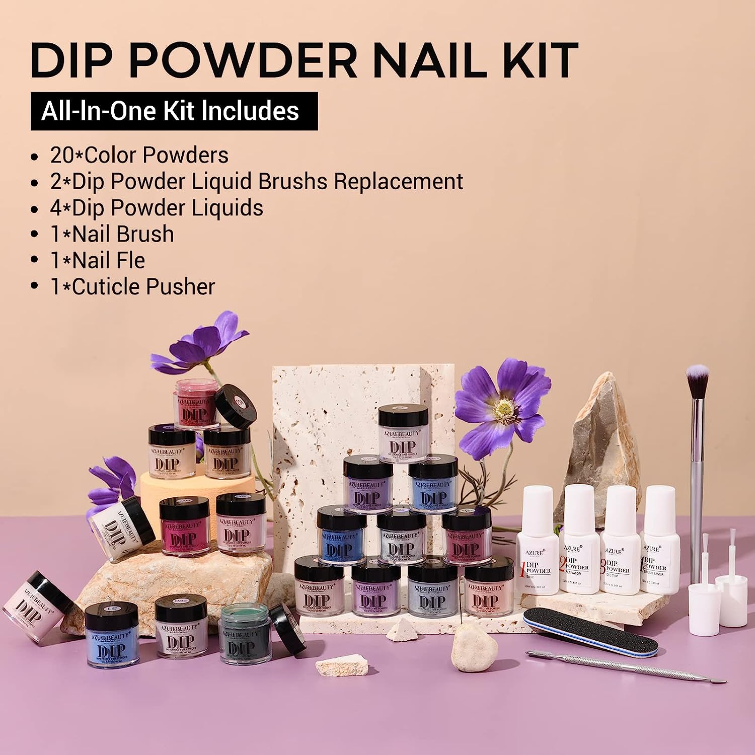 Noble Style - 29Pcs Dip Powder Nail Kit Starter Kit