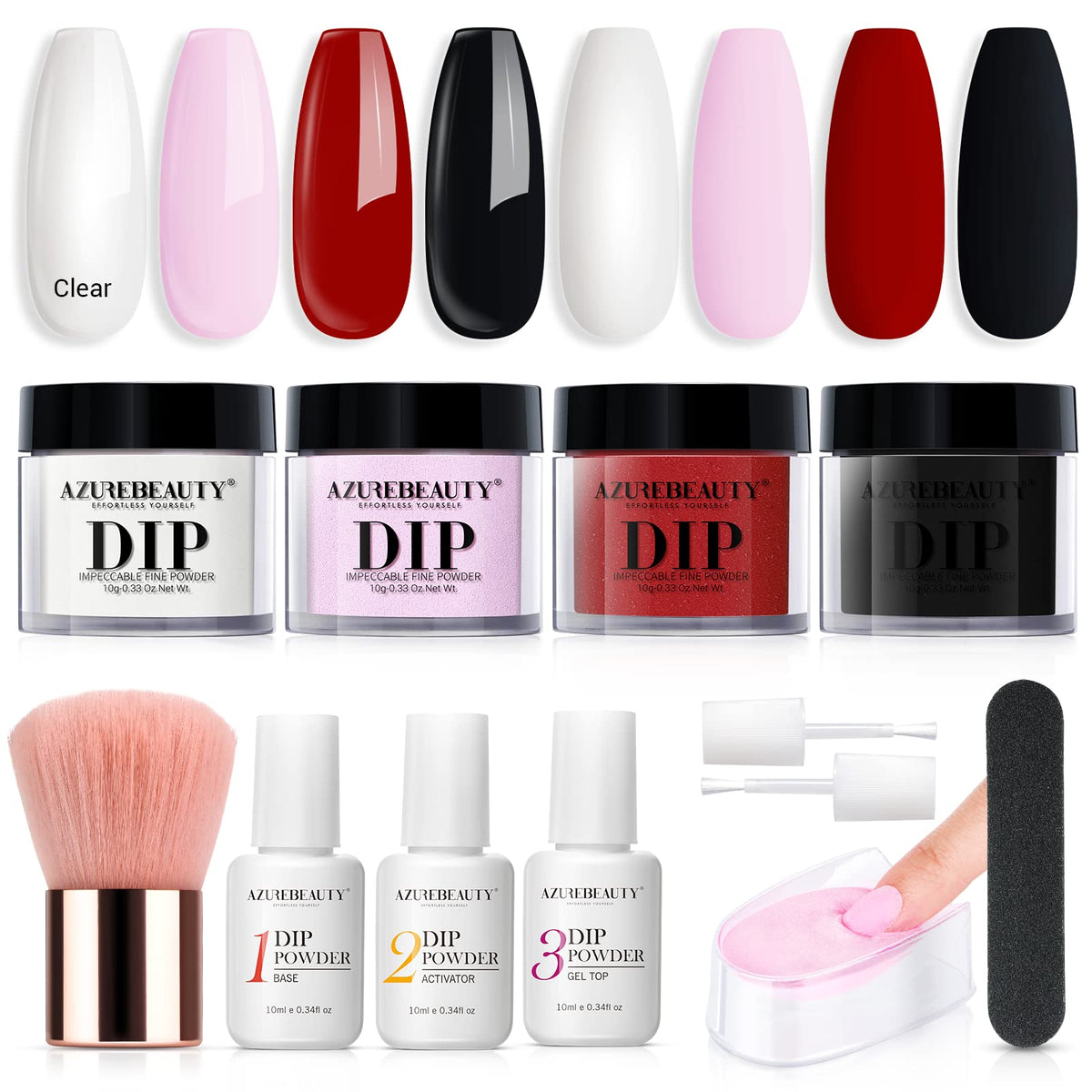 Romantic Wedding - 12Pcs Dip Powder Nail Kit Starter Kit