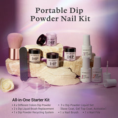 Elegant Lady - 12Pcs Dip Powder Nail Kit Starter Kit