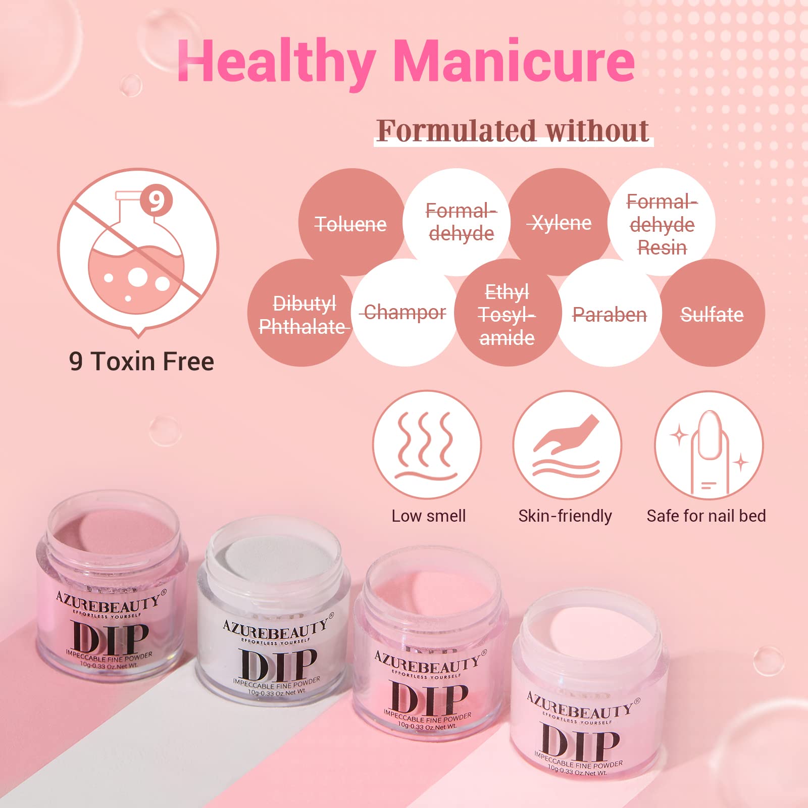 Elegant Lady - 12Pcs Dip Powder Nail Kit Starter Kit