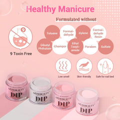 Elegant Lady - 12Pcs Dip Powder Nail Kit Starter Kit