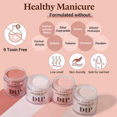 Skin Tone - 12Pcs Dip Powder Nail Kit Starter Kit