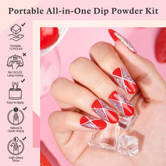 Throbbing - 12Pcs Dip Powder Nail Kit Starter Kit