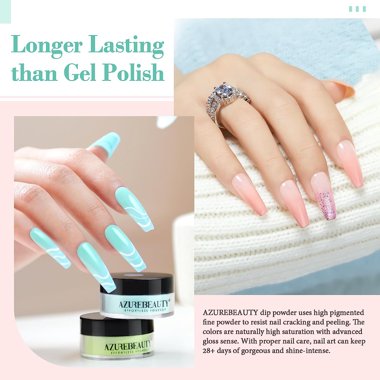 AZUREBEAUTY Colorful Life 36Colors Dip Powder Nail Kit Starter Kit