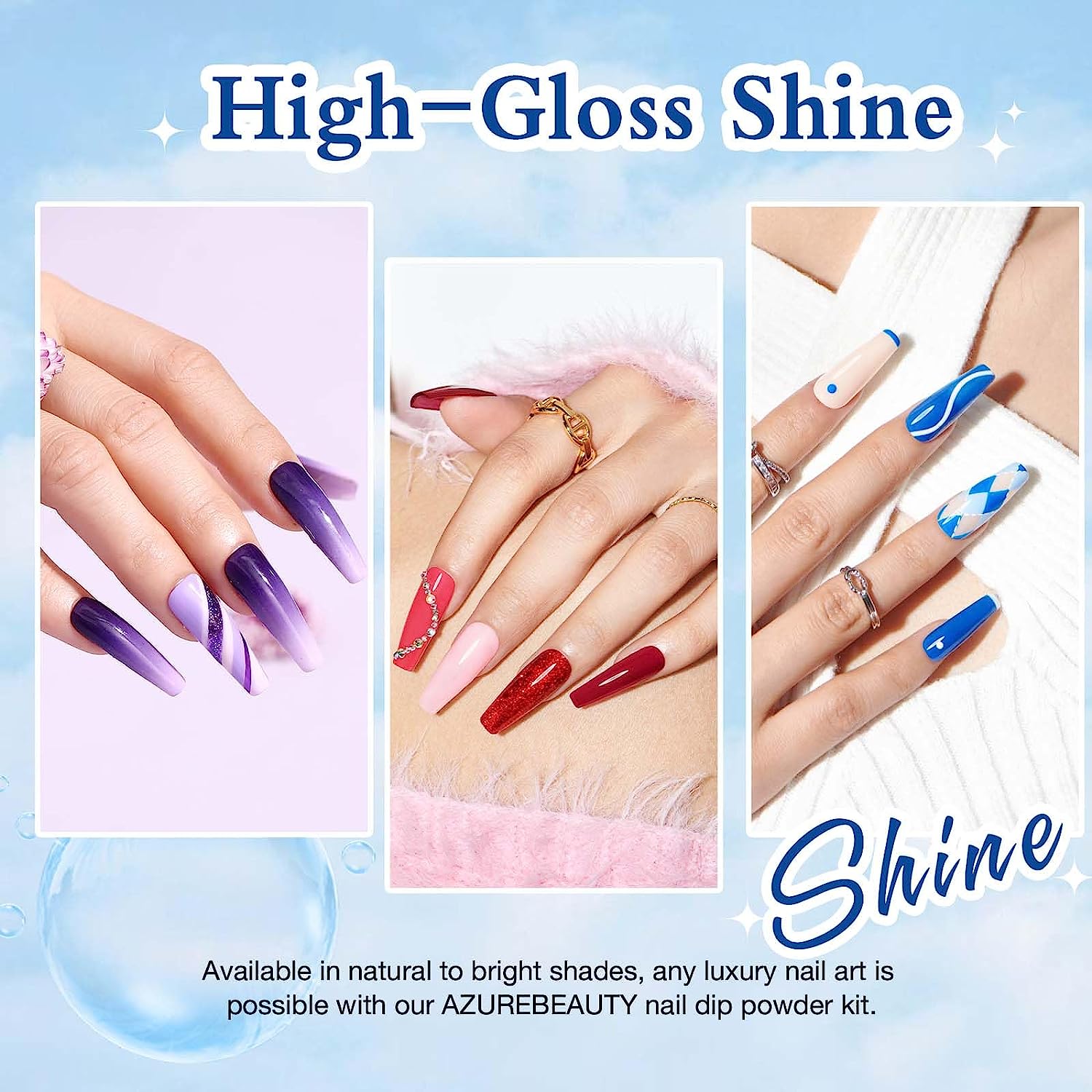 AZUREBEAUTY Azure Waves 36Colors Dip Powder Nail Kit Starter Kit