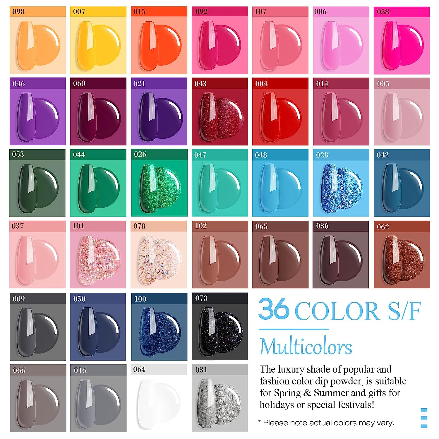 AZUREBEAUTY - Multicolors - 36Colors Dip Powder Nail Kit Starter Kit