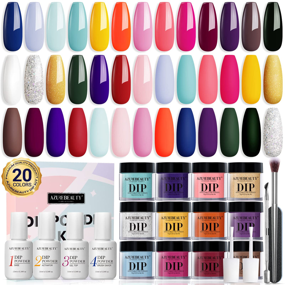 Gift Set - 29Pcs Dip Powder Nail Kit Starter Kit