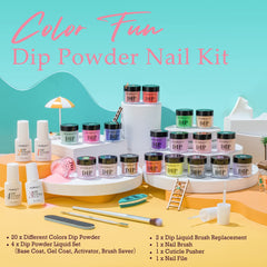 Rainbow - 29Pcs Dip Powder Nail Kit Starter Kit