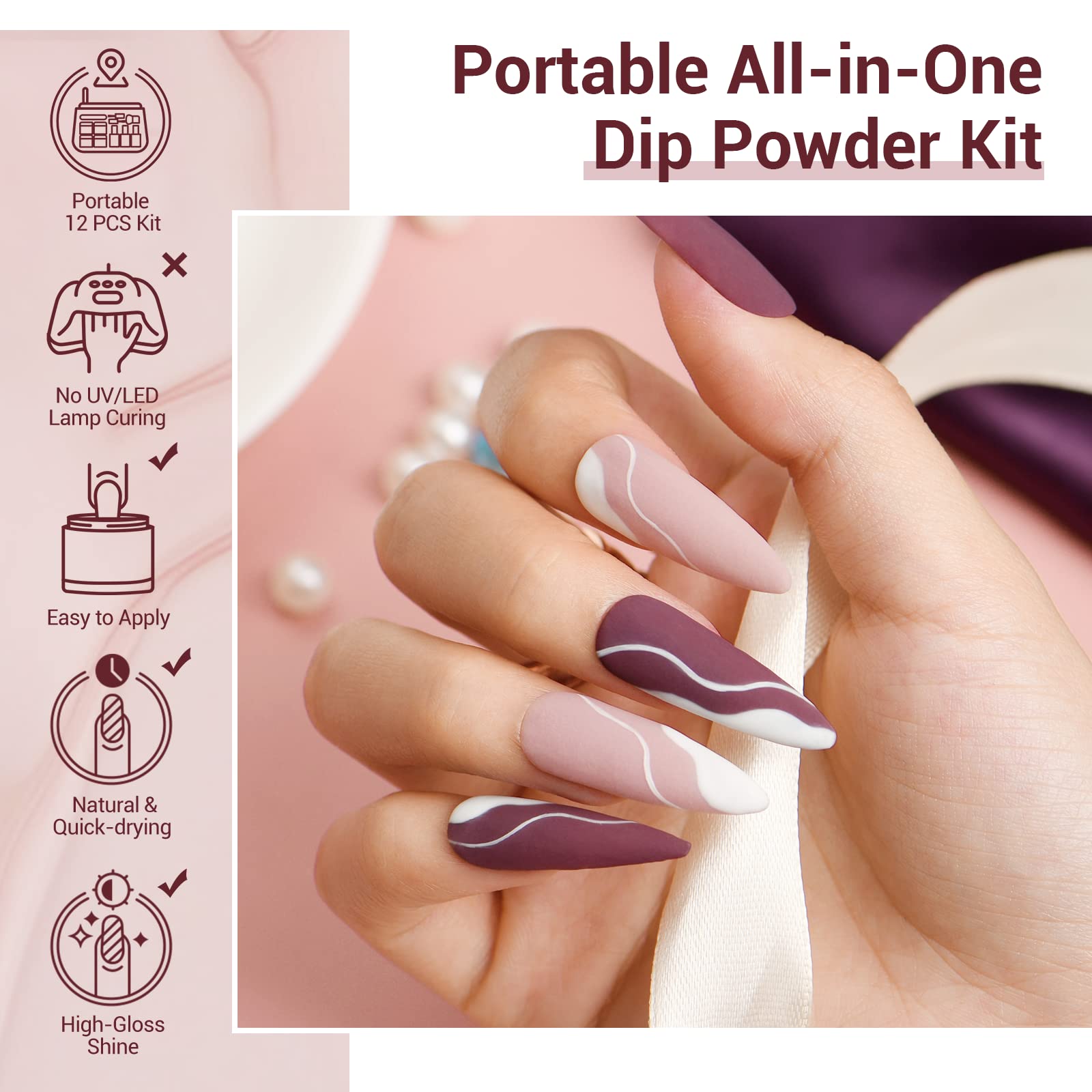 Modesty - 12Pcs Dip Powder Nail Kit Starter Kit