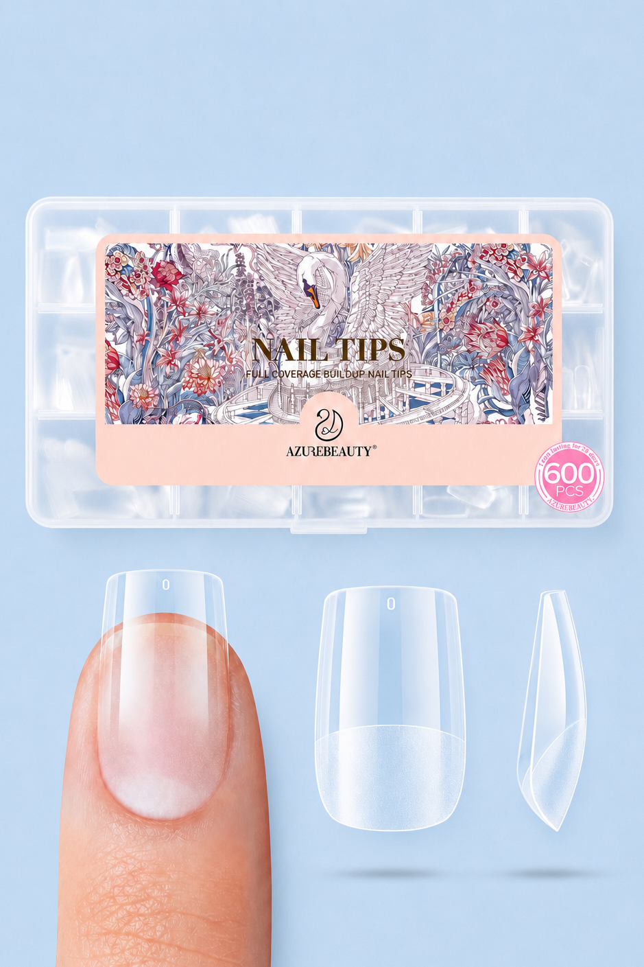 600pcs Short Square Nail Tips