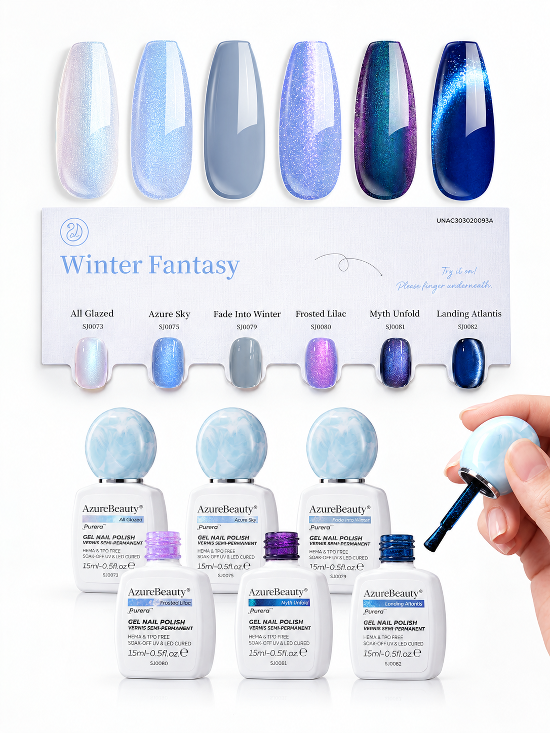 Purera HEMA&TPO-Free Gel Nail Polish Set– Winter Fantasy