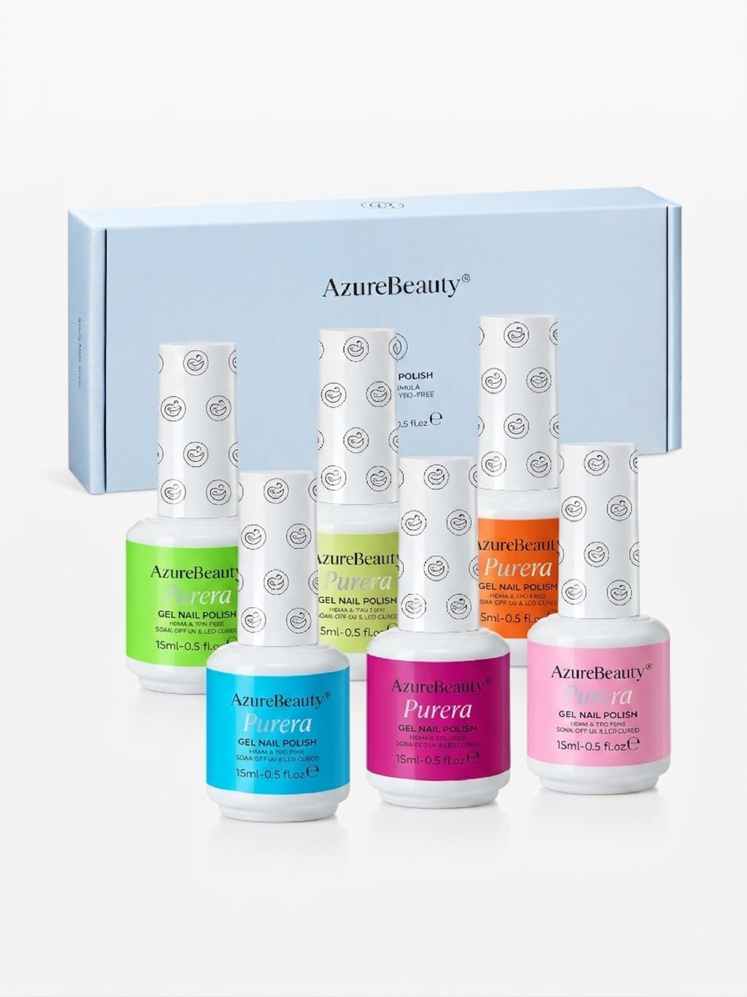 HEMA Free Gel Nail Polish Set-Neon Shot