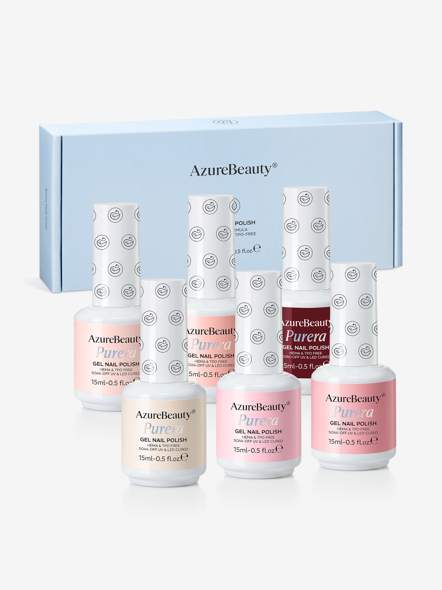 HEMA Free Gel Nail Polish Set-Rose Latte