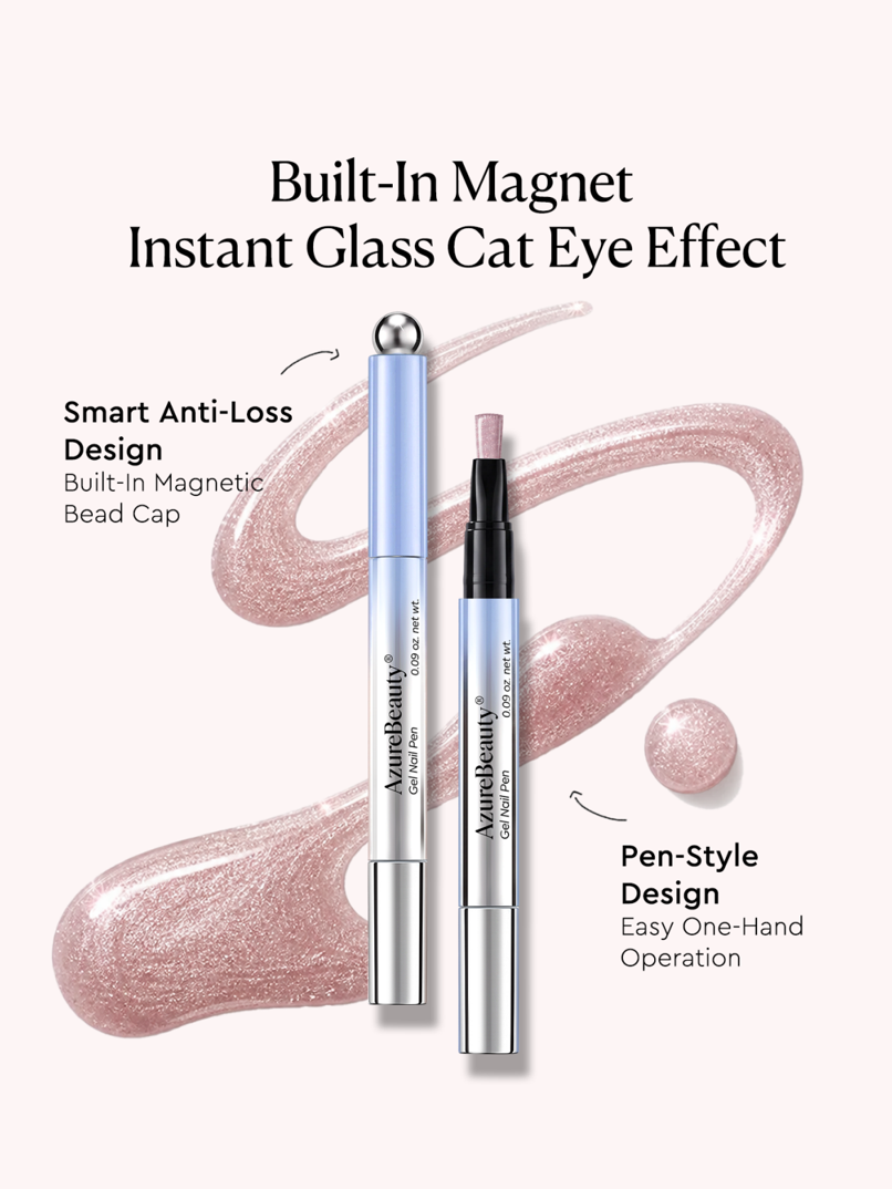 One Step Cat Eye Gel Nail Polish Pen Kit - 6 Colors